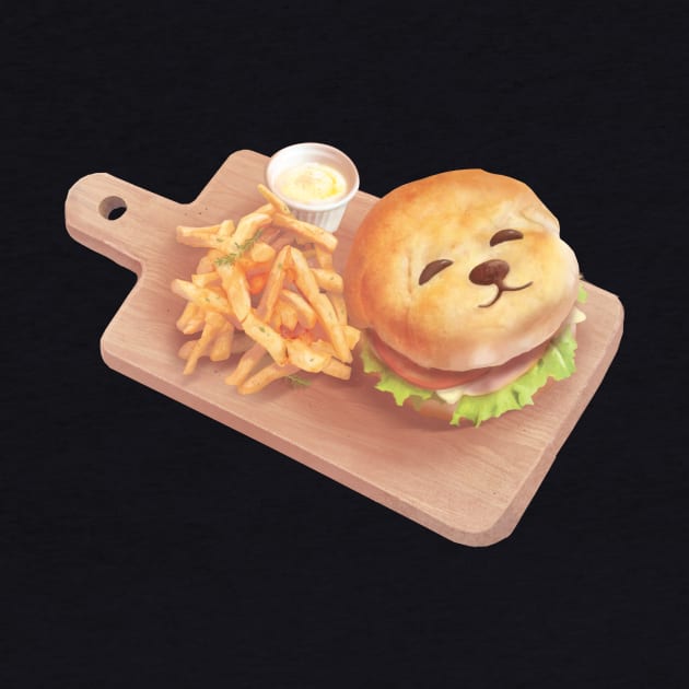 Smile Dog Burger and Fries by zkozkohi